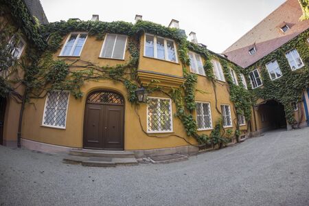 AUGSBURG, GERMANY - AUGUST  17, 2014:  The Fuggerei is the worldのeditorial素材