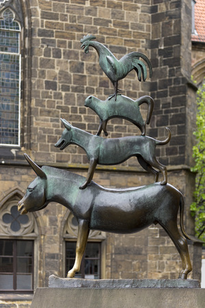 The Statue of Town Musicians in Bremenのeditorial素材