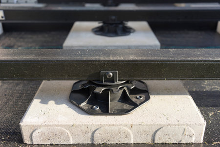 construction of a wood plastic composite garden terrace