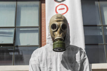 ALEXANDROUPOLIS, GREECE - MARCH 4: Massive forward against gold mining and environmental pollution,...