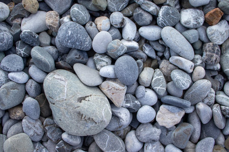 Small stone texture for background. High quality photo. Rocky beach, pebbles on the seashore.