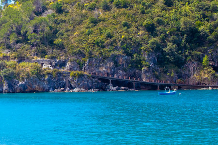 Blue Sea, Isola di Dino, Praia a Mare, Calabria, South Italy.の写真素材