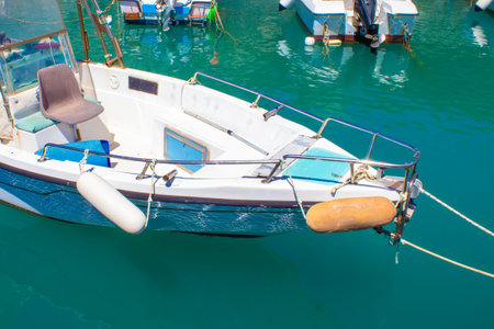 Old Fishing Boat in the Port. Boat in the Port of Calabria, Italy.