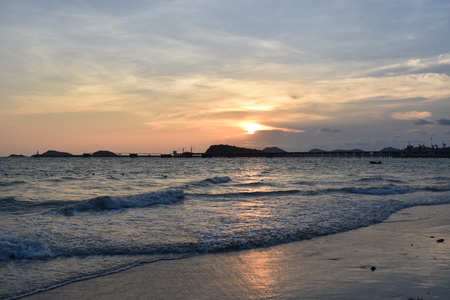 The last light of the sun.の写真素材