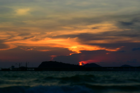 The last light of the sun.の写真素材