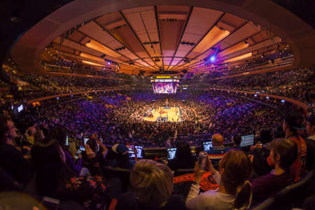 New York USA, DECEMBER 5, 2016. New York Knicks playing in the Madison Square Gardenのeditorial素材