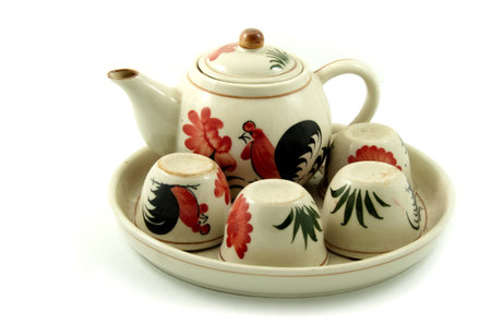 chinese tea pod which made from ceramicの写真素材