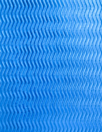 wave design on blue-silver metal sheet