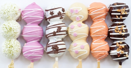 multicolor bakery ball on stickの写真素材