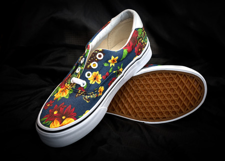 sneaker shoe as flower designの写真素材