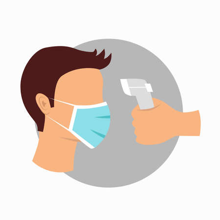 Collection of flat, color, vector icons. Coronavirus and epidemy protection.のイラスト素材