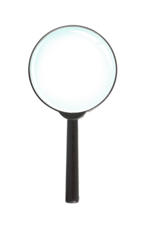 magnifying glass on white backgroundの写真素材