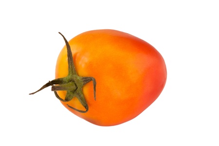 Tomato isolated on white backgroundの写真素材