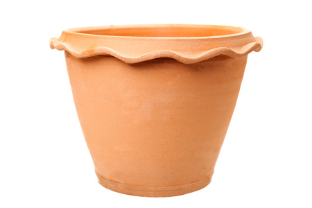 Clay Pot isolated on white backgroundの写真素材
