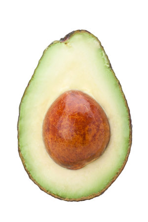 avocado fruit isolated on white background with clipping path