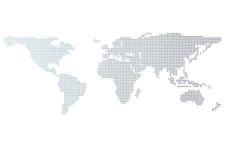 map of world with square dot and gradient color, vector EPS10のイラスト素材