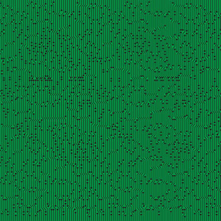Vector Abstract circuit board pattern on green color background. digital technology concept bcakgroundのイラスト素材