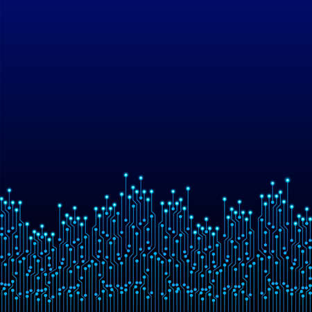 Vector Abstract circuit board, high technology dark blue color background. digital technology conceptのイラスト素材