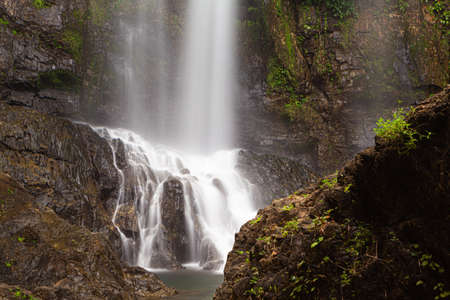 Beautiful Tam Nang Waterfall in Sri Phang Nga National Park, Phang Nga, Thialand.の写真素材
