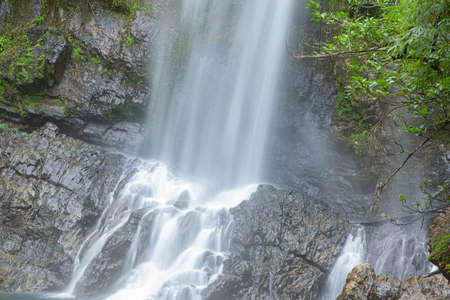 Beautiful Tam Nang Waterfall in Sri Phang Nga National Park, Phang Nga, Thialand.の写真素材