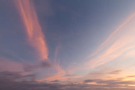 colorful sky after sunset at the Taptawan beach Phang Nga, Thailandの写真素材