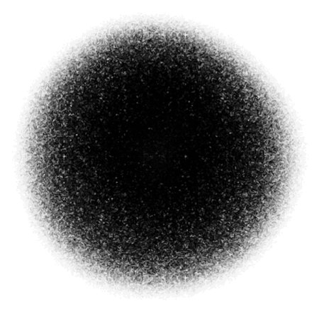 Hand drawing of black circle on white square by chalkのイラスト素材