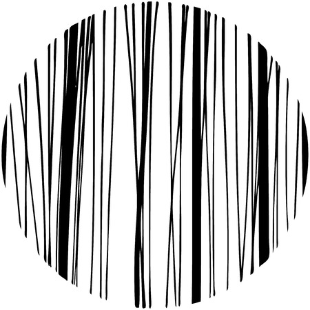 doodle abstract hand drawn pattern circle shaped on white background .のイラスト素材