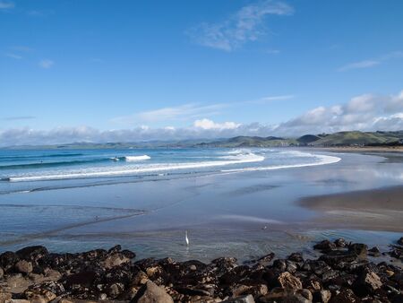 Beautiful scene of Morro Rock Bay, California USAの写真素材