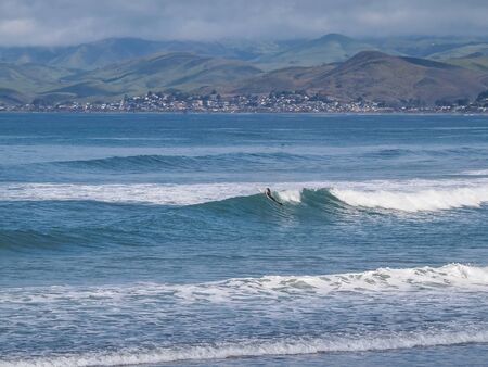 Beautiful scene of Morro Rock Bay, California USAの写真素材