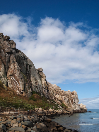 Beautiful scene of Morro Rock Bay, California USAの写真素材
