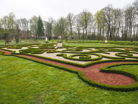 Beautiful garden, European style in The Netherlands.の写真素材