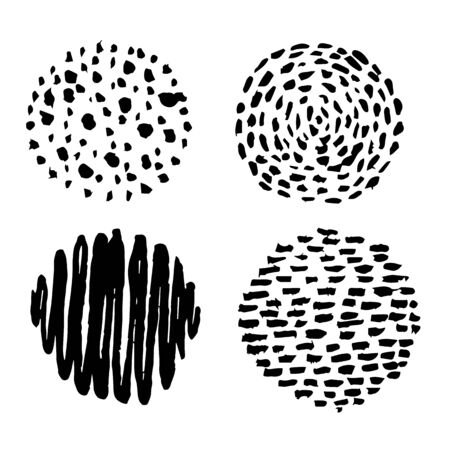 circle abstract doodle hand drawn iconのイラスト素材