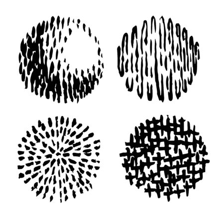 circle abstract doodle hand drawn iconのイラスト素材