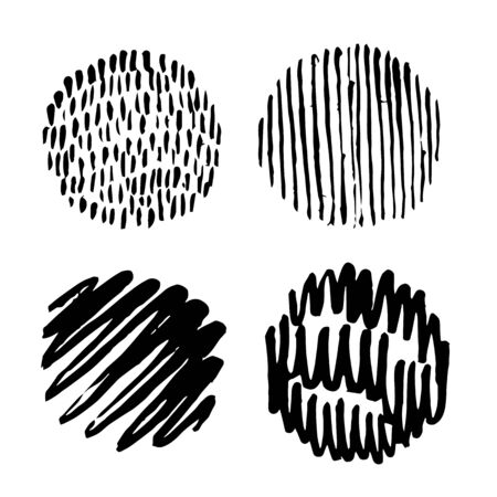 circle abstract doodle hand drawn iconのイラスト素材