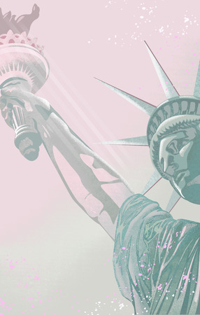 statue of liberty in new yorkの写真素材