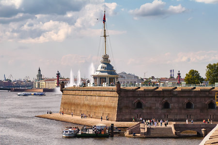 The Bastion of the Peter and Paul fortress in Saint-Petersburg. Russia