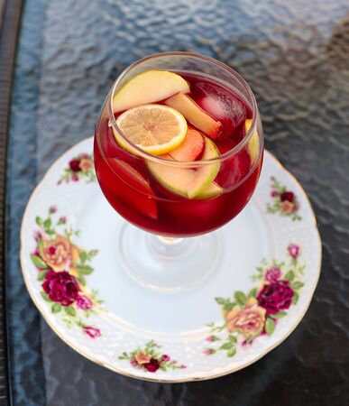 Homemade delicious sangriaの写真素材