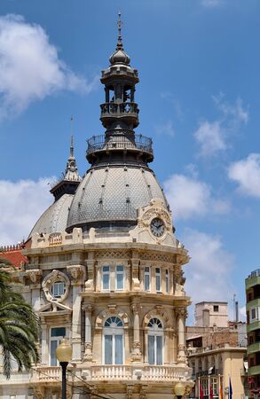 Palacio Consistorial - town hall building in the city centre of Cartagena, Spain.の写真素材