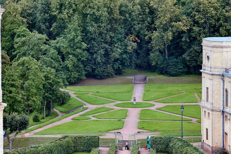 The Great Gatchina Palace. The Gatchina Palace was one of the favourite residences of the Imperial family. View from the observation deck.の写真素材