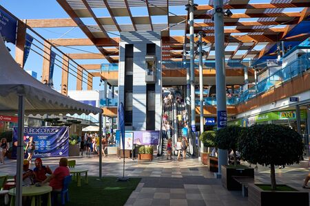 Torrevieja, Spain - July 6, 2016: Habaneras shopping centre, inside view. Province of Alicante.のeditorial素材