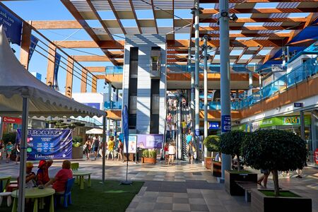 Torrevieja, Spain - July 6, 2016: Habaneras shopping centre, inside view. Province of Alicante.のeditorial素材