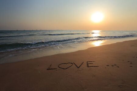Letters on the sandの写真素材