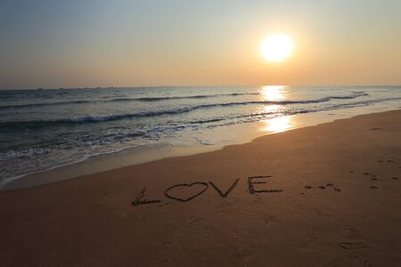 Letters on the sandの写真素材