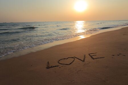 Letters on the sandの写真素材