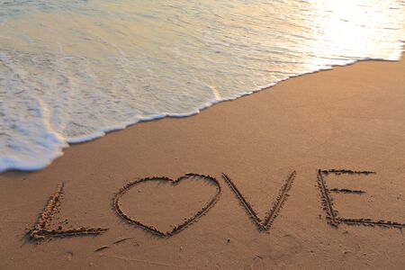 Letters on the sandの写真素材