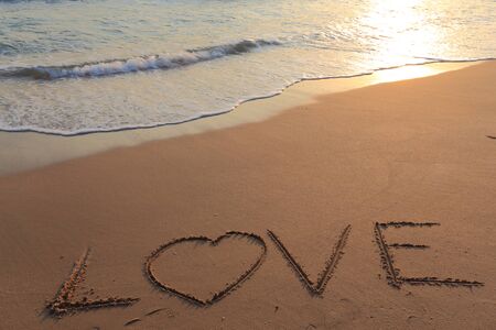 Letters on the sandの写真素材
