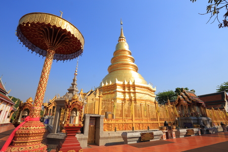 Wat Phra That Hariphunchai , Lamphun at Thailandの写真素材