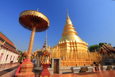 Wat Phra That Hariphunchai , Lamphun at Thailandの写真素材