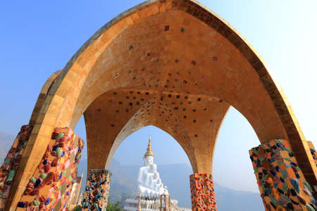 White Big Buddha images with different sizesの写真素材