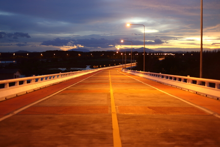 Night Street bridgeの写真素材